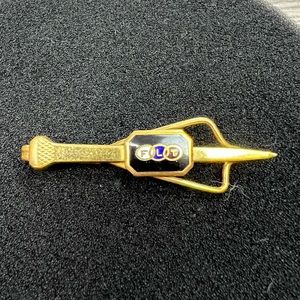 Vintage 1940’s FLT Enamel Nail Tie Car Clip Slide